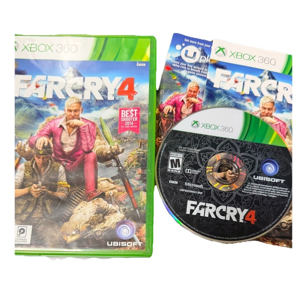 Far Cry 4 Microsoft Xbox 360 Game Complete with‎ Manual Ubisoft 2014 FPS
